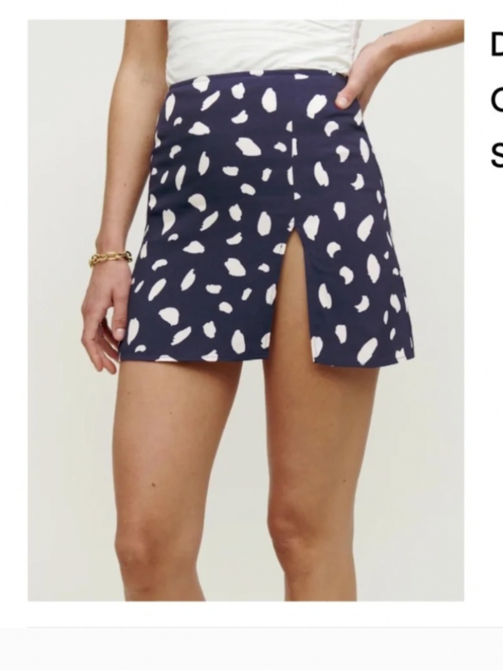 `Reformation Margot Mini Skirt in Splatter